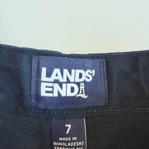 Lands End Girls Navy Blue Chino Skort 7 - Picture 7 of 9